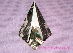 Shamrock - modul de bază pentru origami modular, toate brodată - cursuri de master, instruire, (de bază) modul de bază pentru origami modular, toate gherghef - - Shamrock cursuri de master, instruire,