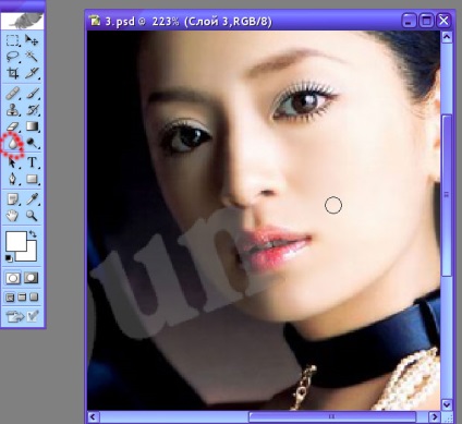 Photoshop elimina urme de apă (un duplicat strat de presă) Eliminați filigran Photoshop
