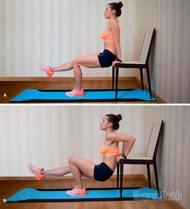 Exerciții cu un scaun (scaun) Exerciții cu un scaun