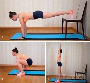 Exerciții cu un scaun (scaun) Exerciții cu un scaun