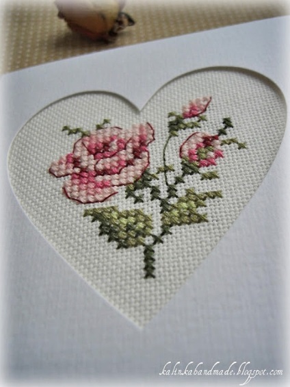 Valentine cu propriile mâini de învățare cum să facă felicitări cu broderie (Valentine) Valentine cu propriile mâini învăța cum să facă felicitări cu broderie