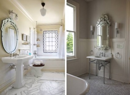 Alegerea o oglindă elegant, în baie - 30 fotografii și sfaturi (selectați) Alegerea o oglindă elegant, în baie - 30 fotografii și sfaturi
