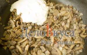 Ciuperci prăjite cu cremă (ciuperci cu cremă reteta) ciuperci pane cu smantana