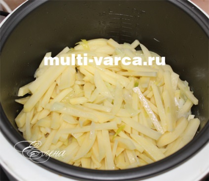 cartofi prăjiți multivarka (coacere minute mode) cartofi prăjiți în multivarka