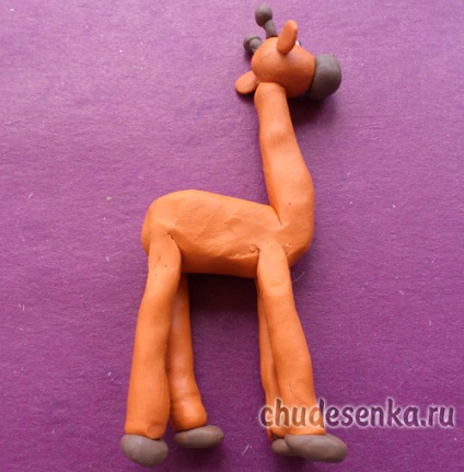 plastilină Giraffe (girafa) Girafa din plastilină