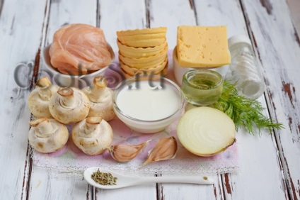 Julien în tartlet cu ciuperci si carne de pui - reteta cu fotografii (tartlet) Julien în tartlet cu ciuperci si pui - reteta cu fotografii