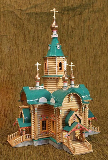 Modelele de hârtie de temple cu mâinile lor (lor) Modelele de hârtie de temple cu mâinile sale