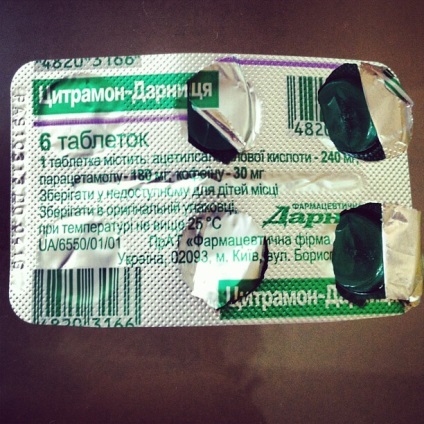 Tsitramon de la dureri de cap, instrucțiuni de utilizare (durere) Tsitramon din manualul de instrucțiuni dureri de cap