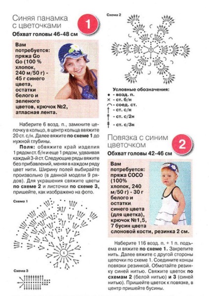 Copii panama (tricotat) panama pentru copii