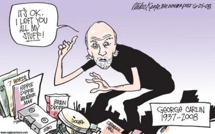 Dzhordzh Karlin (George Carlin) biografia de benzi desenate, fotografie, viața personală (Carlin) Dzhordzh Karlin (George Carlin) de benzi desenate biografia, fotografie, viața personală
