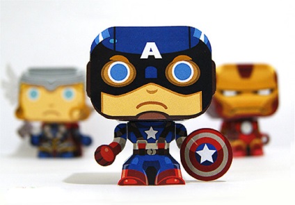 Jucării din hârtie - Avengers, x oameni și alte super-eroi (schema de jucării de hârtie) Jucării din hârtie - Avengers, x oameni și alte super-eroi