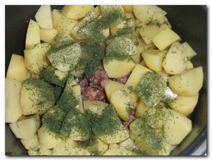De cartofi cu carne înăbușită în multivarka - un pas cu pas reteta (multivarka) Cartofi cu carne înăbușită în multivarka - un pas cu pas reteta