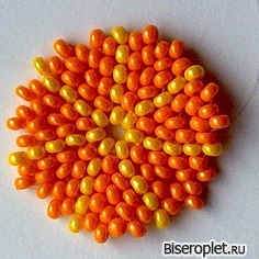 Bead Circle - master class de circuit (perle portocalii) Șirag de mărgele Circle - Circuit master-class