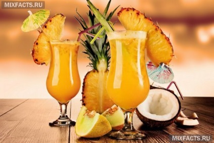 Bea cu suc de ananas, băuturi răcoritoare și alcoolice rețete (piureuri cu suc de ananas) Bea cu suc de ananas, băuturi răcoritoare și alcoolice rețete