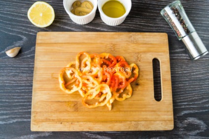 Salata cu calmari și castravete (salată) Salata cu calmari și castravete