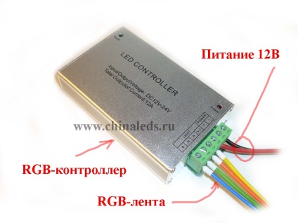 Cablare rgb LED benzi la controler (cum crește dimensiunea panglicilor LED RGB) Cablarea rgb LED benzi la controler