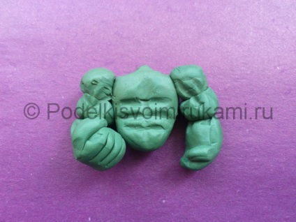 Halk plastilină (khalk) Hulk din plastilină