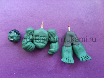 Halk plastilină (khalk) Hulk din plastilină