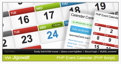 15 Cele mai bune scripturi PHP calendare și evenimente de carte