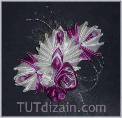 Brosa kanzashi (Aceasta fotografie arată excelent) brosa kanzashi