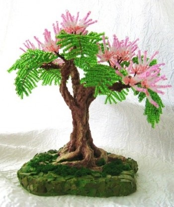 arbore ornamental de mărgele și fire (fire) arbore ornamental din margele si fire