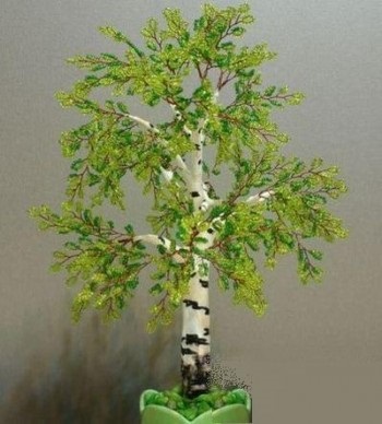 arbore ornamental de mărgele și fire (fire) arbore ornamental din margele si fire