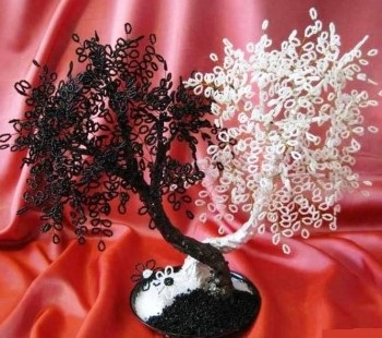 arbore ornamental de mărgele și fire (mărgele) arbore ornamental din margele si fire