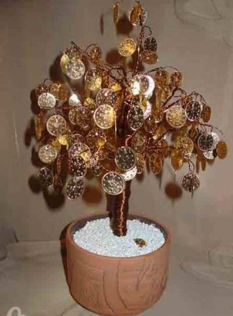 arbore ornamental de margele si fire (lemn) arbore ornamental din margele si fire