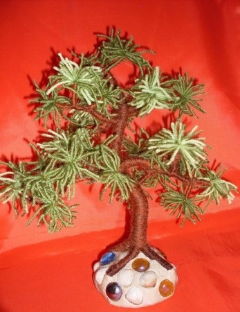arbore ornamental de mărgele și fire (fire) arbore ornamental din margele si fire