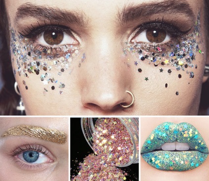 Glitter, cu sclipici machiaj si paiete (machiaj cu sclipici) machiaj sclipici cu sclipici și paiete