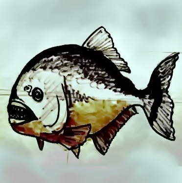 Cum să atragă un pește piranha (desena un piranha) Cum să atragă un pește piranha
