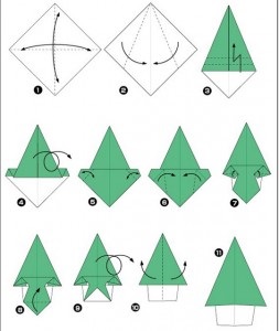 Cum de a face origami pom de Crăciun, simplu, pufos, modular, cu propriile sale mâini (origami) Cum de a face origami pom de Crăciun, simplu, pufos, modular, cu propriile lor mâini