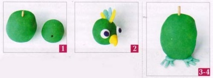 Cum sa faci un papagal din plastilină (do) Cum sa faci un papagal din plastilină