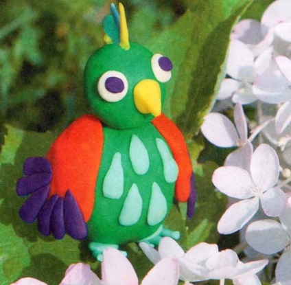 Cum sa faci un papagal din plastilină (do) Cum sa faci un papagal din plastilină