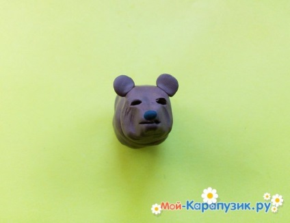 plastilină urs orb (urs) Ca un urs orb din plastilină