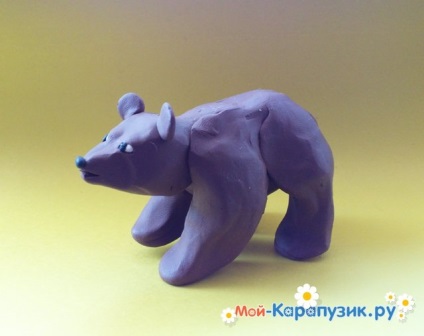Ca orb urs plastilină (plastilină) Ca un urs orb din plastilină