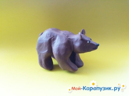 plastilină urs orb (urs) Ca un urs orb din plastilină