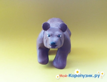 Ca orb urs plastilină (plastilină) Ca un urs orb din plastilină