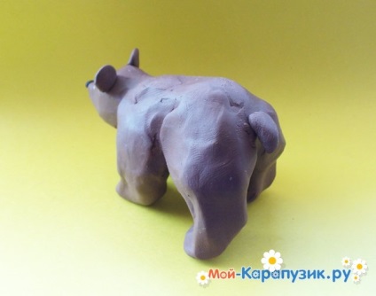 Ca orb urs plastilină (plastilină) Ca un urs orb din plastilină