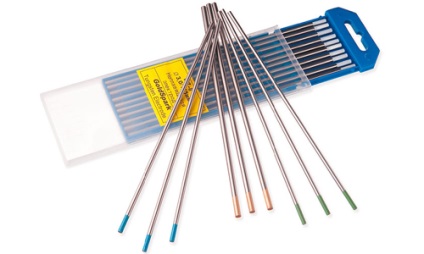 Etichetarea electrozi de tungsten prin culoare (prima sudură) Marcarea de electrozi din tungsten în culoare