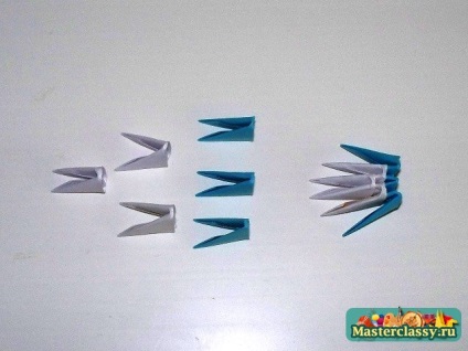origami modular (laturile lungi ale modulelor au fost) origami modular