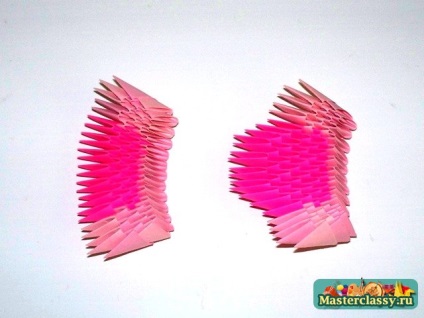Origami modular (laturile lungi ale modulelor) origami modular