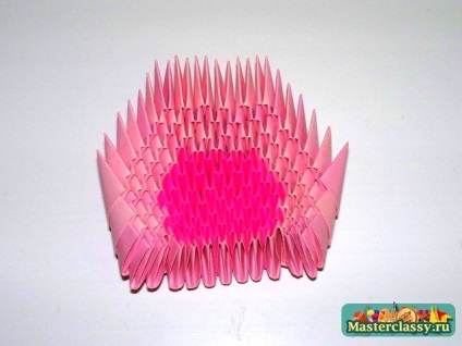 Origami modular (laturile lungi ale modulelor) origami modular