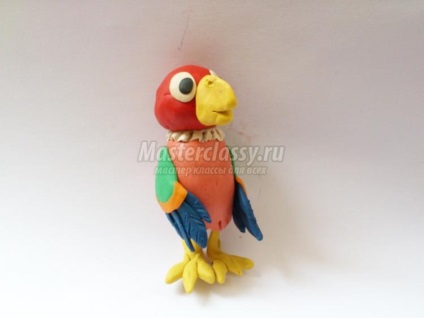 Artizanat din lut (Parrot Kesha plastilină foto) Crafts din lut