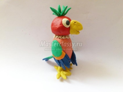 Crafts din lut (papagal cache plastilină) Crafts din lut