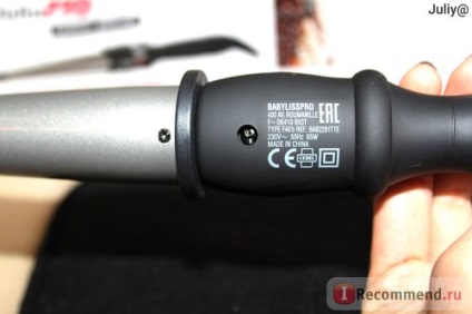 curling profesional BABYLISS pro konusoidalnaya turmalivym acoperite cu modelul de 32-19 mm (curling) curling profesional BABYLISS pro konusoidalnaya turmalivym acoperite cu modelul de 32-19 mm
