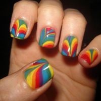 manichiura iridescent (iridescent) Rainbow manichiură