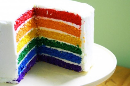 reteta tort curcubeu cu fotografie (curcubeu) reteta tort Rainbow cu fotografie
