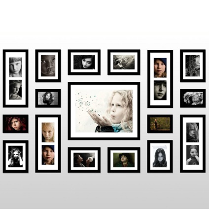 rame foto pe perete colaje, decorarea casei tale (fotografii) rame foto pe perete, colaje decorarea apartamentului