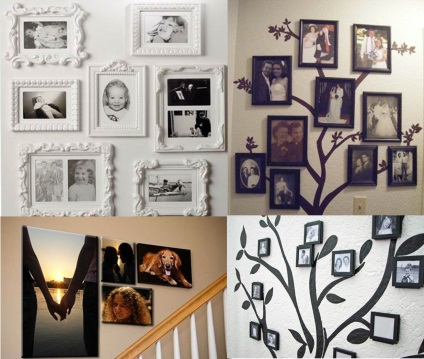 rame foto pe colaje de perete, decorarea apartamentului (cadru) rame foto pe perete, colaje decorarea apartamentului